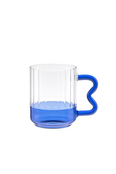 Madame Coco Rona Borosilicate Glass Mug - Blue - 370 ml