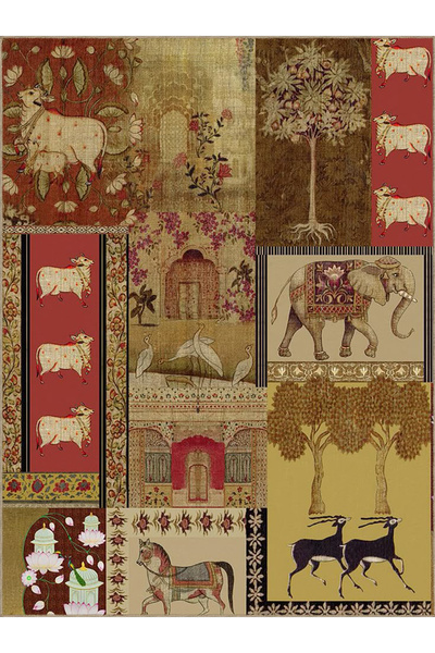 Rugs Modern Halı Kuvars Koleksiyonu Hayvan Desenli Dokuma Taban Etnik Dekorat...