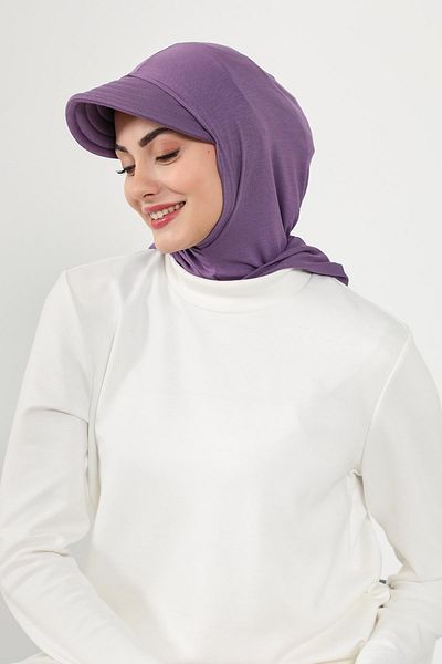 Aisha's Design Combed Cotton Women's Ready Bonnet with Visor and Concealer, B-88P