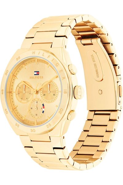 Tommy Hilfiger Women's Analogue Quartz Watch with Stainless Steel Case and Leather Bracelet