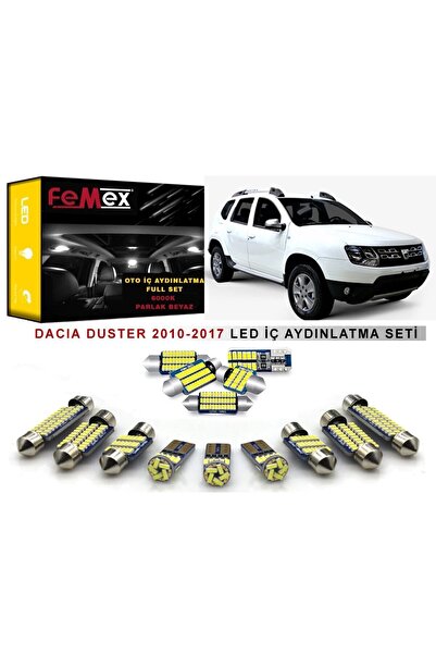 FEMEX Dacia Duster 2010-2017 Led Iç Aydınlatma Ampul Seti Parlak Beyaz