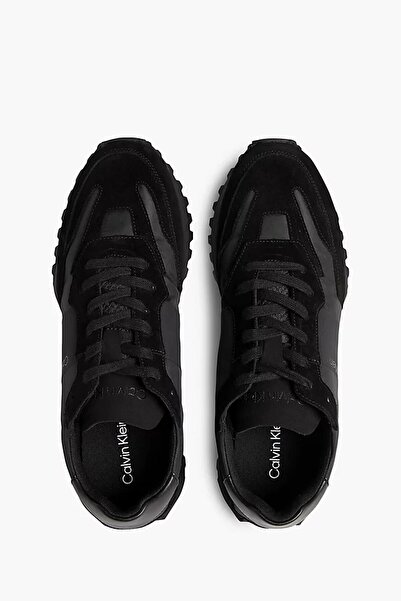 Calvin Klein Erkek Marka Logolu Rahat Taban Bağıcıklı Siyah Sneaker HM0HM00497-00U