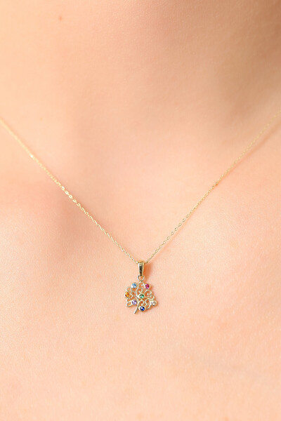 Kolyecik 14 Ayar Altın Çiçek Kolye