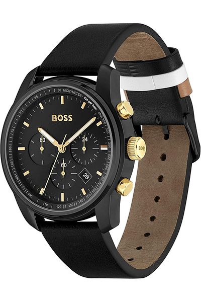 Hugo Boss Men’s Analogue Quartz Movement Watch with Stainless Steel Case and Leather Bracelet