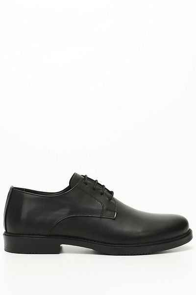 GÖNDERİ(R) BLACK Gön Genuine Leather Round Toe Lace Up Casual Men's Shoes 01456