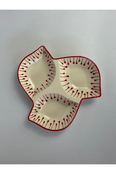 RGS ÇİNİ Rgs Homelife 3 Gözlü Seramik Çerezlik Ve Kahvaltılık