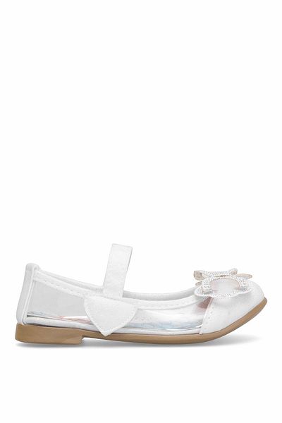 Ayakkabı Fuarı Elite HY-P-2004-25Y Botine Fete Balerina Albă