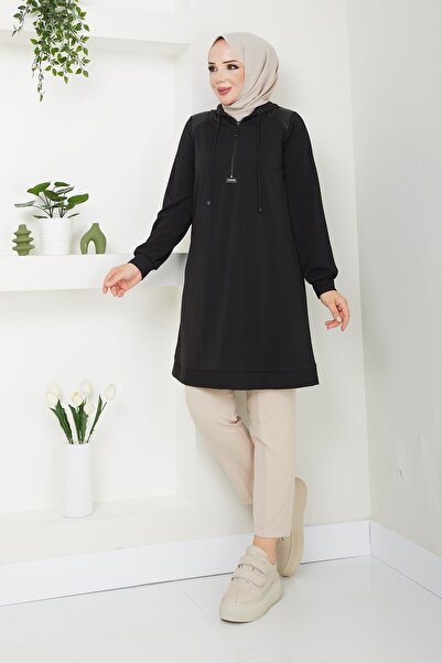 Doque Kadın Tunik Tesettür Mevsimlik Kapşonlu 61022