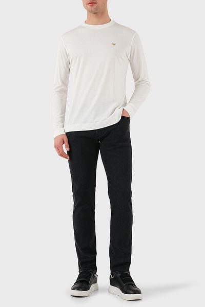Emporio Armani Men's Low Waist Slim Fit Skinny Leg Denim Black Jeans Em 000121   Af14867-M8001