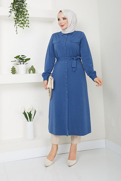Doque Seasonal Hijab Tunic - Giyçık Cap, Model 61028