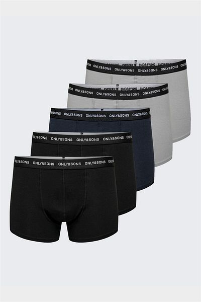 Only & Sons Onskasper Color Trunks 5-Pack Men's Black 5-Pack Boxers - 22024536