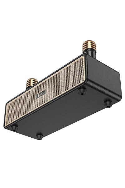 REDz Accessories Ηχείο Bluetooth + 2 ασύρματα μικρόφωνα, Hoco BS63, Ideal Karaoke, Μαύρο/Χρυσό