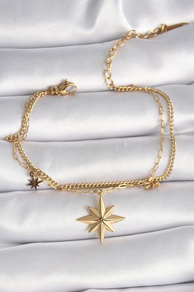 Skygo 316L Steel Gold Color Polar Star Model Women's Bracelet - Tj-Bb6500
