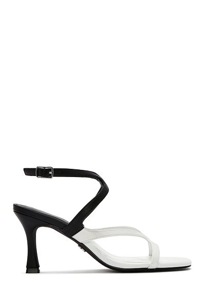 Derimod Women's Black Ankle Buckle Thin Heeled Sandals 25Sfd442718