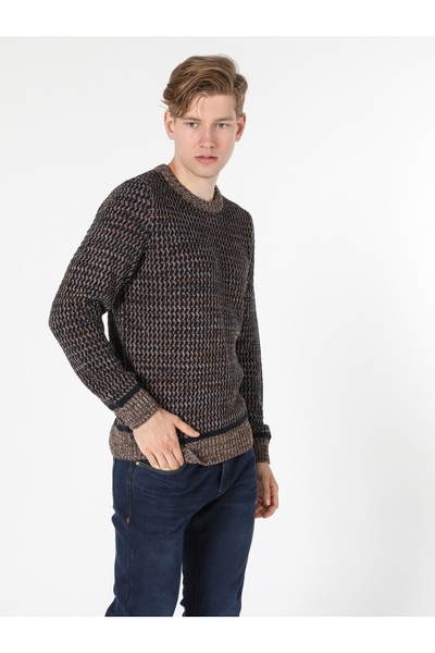 Colin's Regular Fit Yuvarlak Yaka Erkek Bej Kazak
