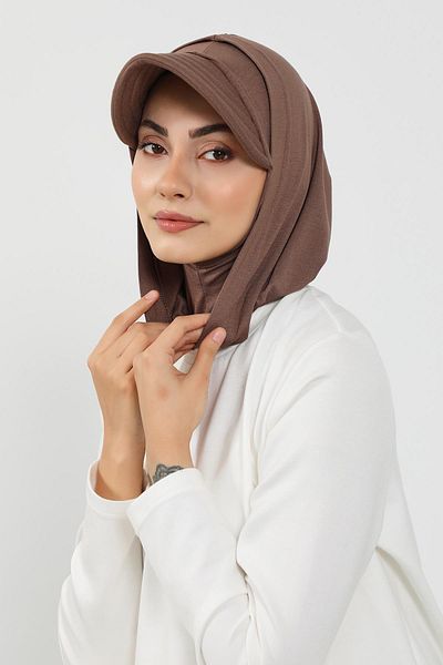 Aisha's Design غطاء رأس نسائي من القطن الممشط مع حاجب وكونسيلر، B-88P