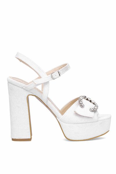 Ayakkabı Fuarı Elit Pm08 K2051-1T Women's Platform Shoes White