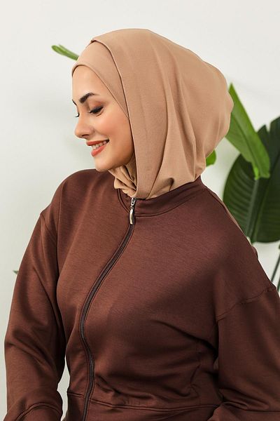 Aisha's Design غطاء رأس نسائي من القطن الممشط مع غطاء رأس وغطاء للعينين، B-89P