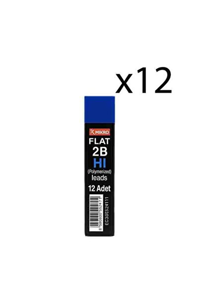 Mikro 2B-Hi Polymer Kalem Ucu Flat Min 12 Adet