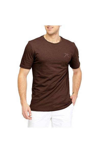 raru Μπλουζάκι από 100% βαμβάκι Pateo Brown