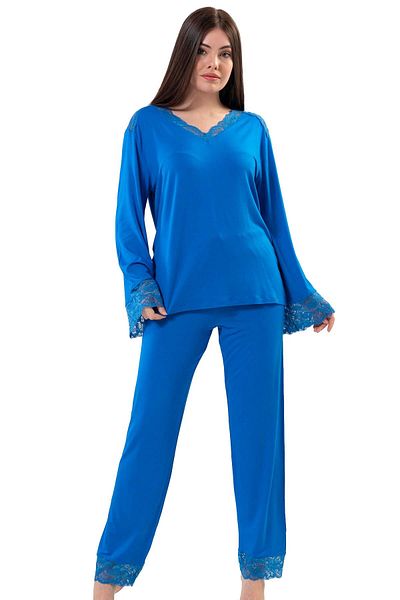 VİENETTA Costum de pijama cu mânecă lungă, cu decolteu în V, 202071