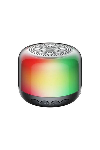 REDz Accessories Portable Speaker, Colorful Lights, Joyroom JR-ML03, BT 5.1, 6h Battery Life, Black