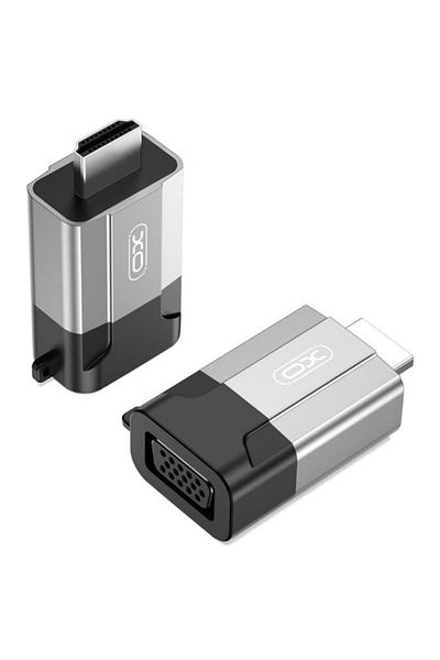 REDz Accessories Mini HDMI to VGA Adapter, XO-GB014, Video Converter 1080p Full HD, Grey