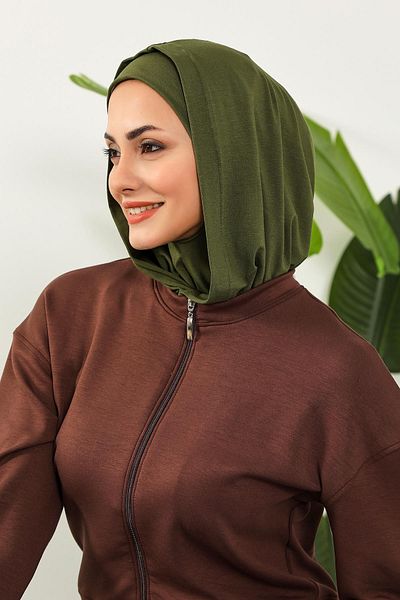 Aisha's Design غطاء رأس نسائي من القطن الممشط مع غطاء رأس وغطاء للعينين، B-89P