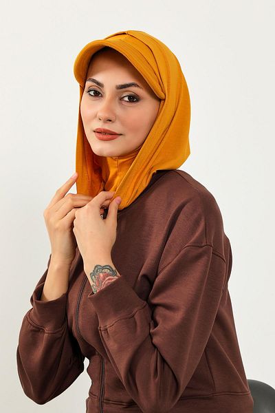 Aisha's Design Combed Cotton Women's Ready Bonnet with Visor and Concealer, B-88P