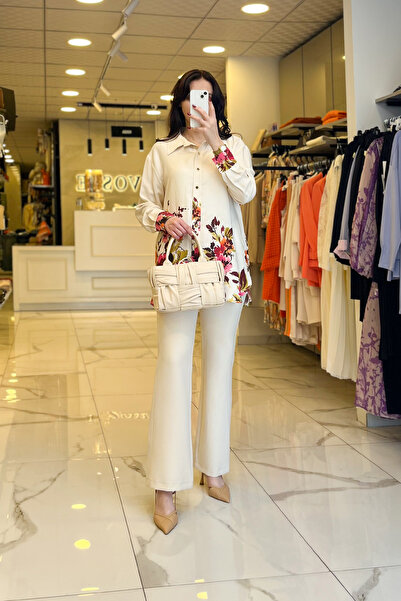 Vosse Sedna Bej Desenli Gömlek