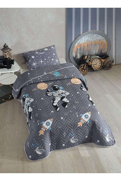 Formeya Sada přehozů na postel pro děti a mládež se vzorem astronautů (bez prostěradel)