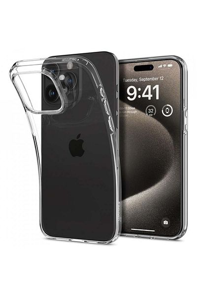 Spigen Carcasă pentru iPhone 15 Pro Max, Cristal Lichid - Transparentă