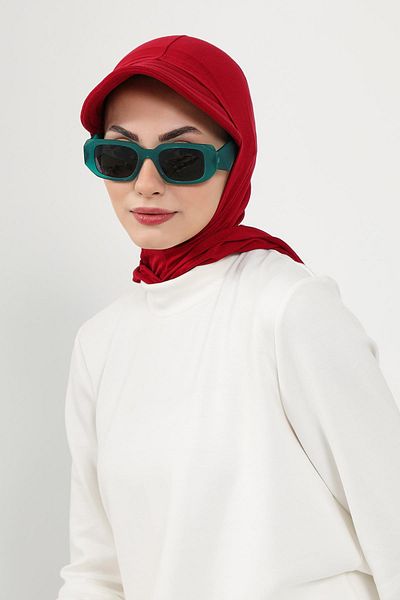 Aisha's Design غطاء رأس نسائي من القطن الممشط مع حاجب وكونسيلر، B-88P