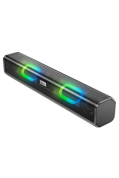 REDz Accessories Bluetooth Speaker, Hoco Brand, Model BS49, Autonomy up to 2.5 Hours, Multicolor Light, Black