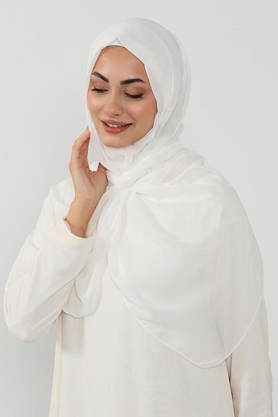 Aisha's Design شال شيفون عملي مع نسيج داخلي من القطن الممشط، PS-48