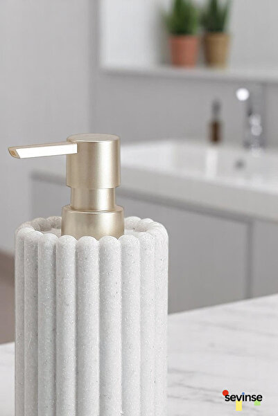 Sevinse Home GRANDEUR Seramik Sıvı Sabunluk Ekru