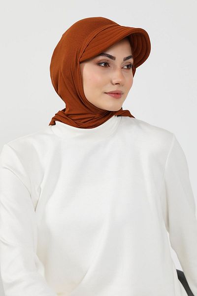 Aisha's Design Combed Cotton Women's Ready Bonnet with Visor and Concealer, B-88P