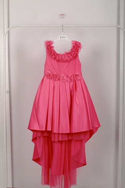 incity Girl's Floral Belted Ruffle Evening Dress