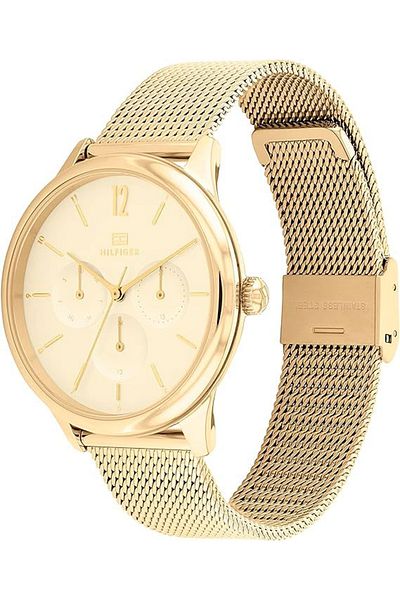 Tommy Hilfiger Women's Analogue Quartz Watch with Thin Steel Case and Mesh Bracelet