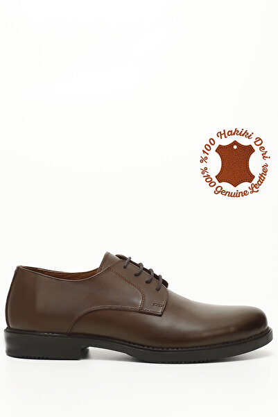 GÖNDERİ(R) Коричневі антикварні туфлі Gon з натуральної шкіри з круглим носком на шнурівці повсякденні чоловічі туфлі 01456