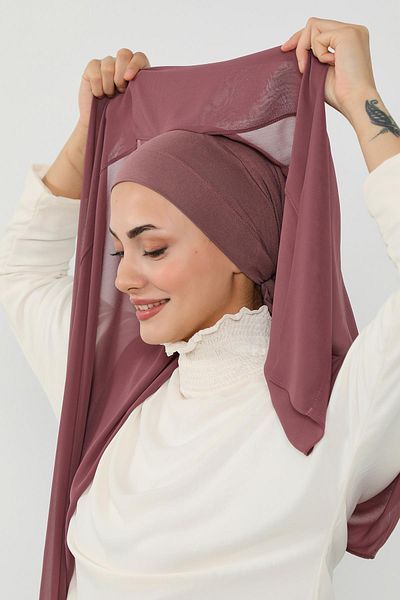 Aisha's Design شال شيفون عملي مع نسيج داخلي من القطن الممشط، PS-51