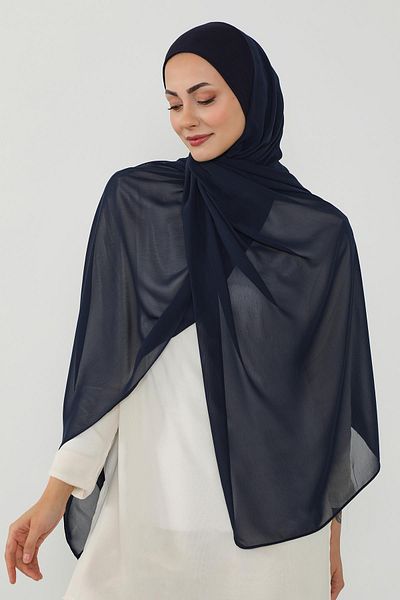 Aisha's Design شال شيفون عملي مع نسيج داخلي من القطن الممشط، PS-53