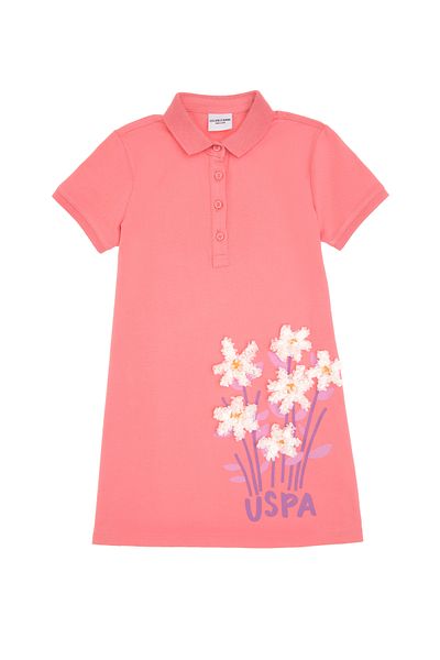 U.S. Polo Assn. Girl's Pink Knitted Dress 50303278-Vr041