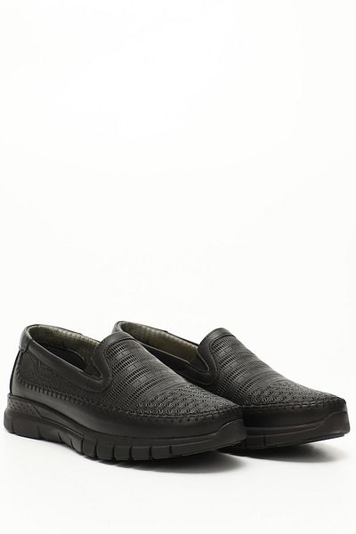 GÖNDERİ(R) Women / Girls Black Gön Genuine Leather Round Toe Wedge Sole Women's Casual Shoes 42922