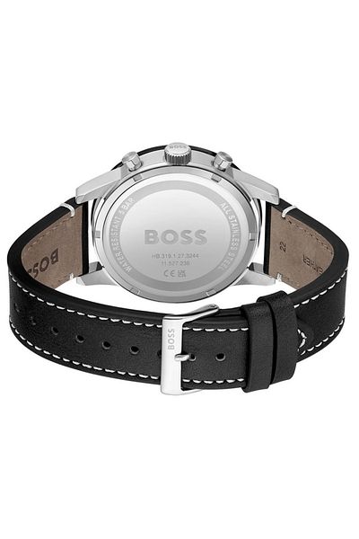 Hugo Boss Men’s Analogue Quartz Movement Watch with Stainless Steel Case and Leather Bracelet