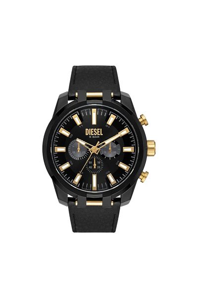 Diesel Men’s Analogue Quartz Movement Watch with Stainless Steel Case and Leather Bracelet