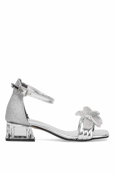 Ayakkabı Fuarı Br-F-105-25Y Filet Girl's Evening Dress Shoes Silver