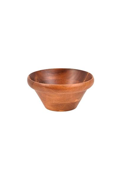 Generic وعاء خشبي مستدير-13سم/350مل