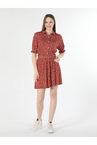 Colin's Orange Regular Fit Women's Skirt - Cl 1059062