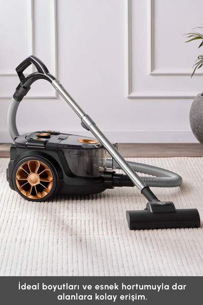 Karaca Vantuz High Force F2 2 Lt Hazneli Matte Black Copper Süpürge 899 W
